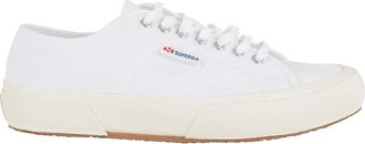 Superga Witte canvas sneakers met logo - Heren - Sneakers - Wit - 43 EU - Katoen - Schoenen