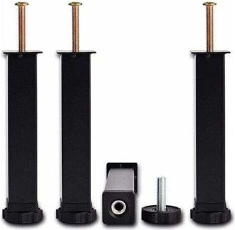 OEM Patas De Cama De Acero Ajustables, Juego De 4 - Altura 35 Cm (ajustable +2 Cm) - Para Estructuras Con Tornillos M8&times;60 Mm - Capacidad De Carga 100 Kg P