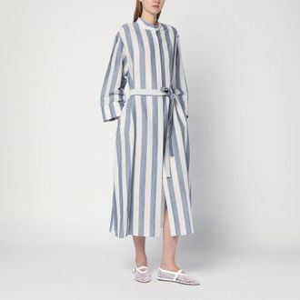 Max Mara White/blue striped shirt dress