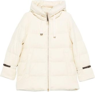 Herno Beige Hooded Quilted Jacket