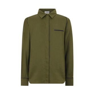 Iceberg Shirt met bies - Dames - Blouses & Shirts - Groen - Maat: 2XS