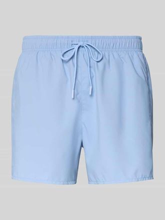 Lacoste Badeshorts mit Logo-Stitching in Hellblau, Gr&ouml;&szlig;e XXL