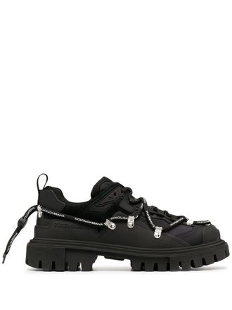 Dolce & Gabbana High-Trekking low-top sneakers - men - Calf Leather/Leather/Rubber/Fabric/Fabric - 39.5 - Black