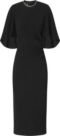 Pinko Black Embellished-neck Dress