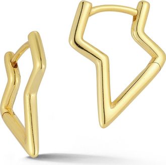 Glaze Jewelry Lightning Bolt Huggie Hoop Earrings in Gold at Nordstrom Rack