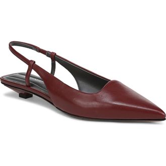 Franco Sarto Palmira Slingback Pointed Toe Pump - Wide Width Available in Bordo Red at Nordstrom Rack, Size 7.5