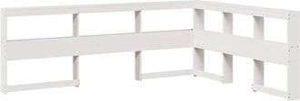 vidaXL Bookcase Headboard L-Shaped White 160 cm Solid Wood Pine vidaXL