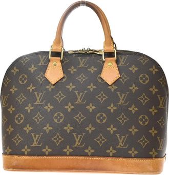 Louis Vuitton Alma Monogram Canvas Brown Canvas Handbag (Pre-Owned)
