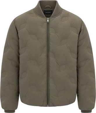 Daily Paper Clothing Stone Gray Wave-Quilted Wave Bomber Jacket