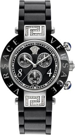 Versace Keramische Chrono Reve Horloge - Dames - Horloges - Zwart - ONE Size - Accessoires