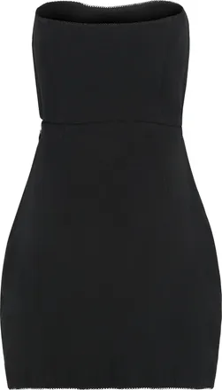 ANNA OCTOBER Womens Fitted Black Dress Polyester