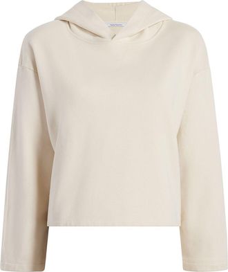 Another Tomorrow cropped jersey hoodie - women - Organic Cotton/SeaCell - M - Neutrals