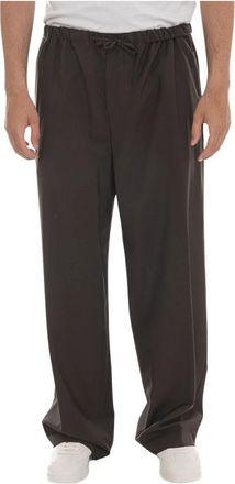 HUGO BOSS Drawstring Broeken - Heren - Straight fit broeken - Bruin - M - Wol - Broeken