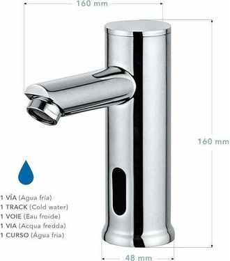 OEM Grifo Autom&aacute;tico Por Infrarrojos - Cuerpo De Lat&oacute;n - Acabado Cromado - Sensor Sin Contacto - Apertura De 2 Pulgadas - Para Lavabo Dom&eacute;stico O P&uacute;blico 