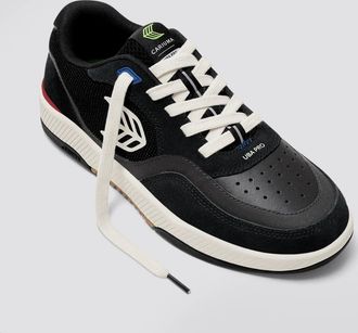 Cariuma Womens Cariuma UBA PRO Sneakers Black Ivory Suede Lifestyle Shoes ZAP2259
