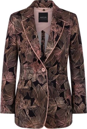 Marc Cain Gedrukte Scuba Blazer - Dames - Jassen - Veelkleurig - Maat: S Katoen