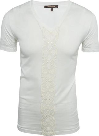 Roberto Cavalli T-shirt con scollo a V - Bianco