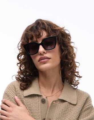 Jimmy Fairly The Wind - Occhiali da sole cat-eye neri-Nero