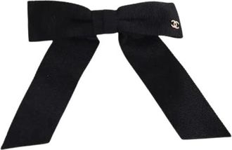 Chanel Pre-owned Bow Barrette - Dames - Vintage Accessoires - Zwart - ONE Size - Vintage