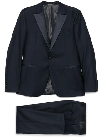 Emporio Armani single-breasted suit - Blue