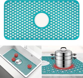 OEM Alfombrilla De Silicona Para Fregadero, Revestimiento Para Fregadero, 63 Cm X 33 Cm, Protector De Fregadero Plegable, Protector De Bandeja De Goteo De