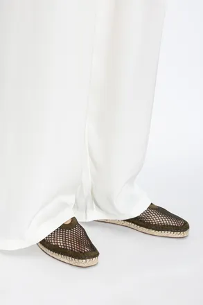 Alaia Espadrilles With Strap, Womens, Green
