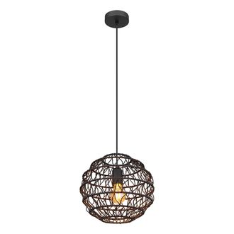 Globo Lighting L&aacute;mpara Colgante - Senni - Negro - Metal - &Oslash; 29cm - E27 - - Globo