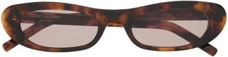 Saint Laurent Accessoires, Dames, Bruin, ONE Size, Nylon, SL 557 Shade