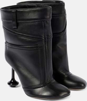 Loewe Toy Panta 90 leather ankle boots