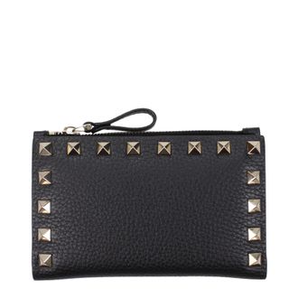 Valentino Garavani Damens Dokumentenhalter Leder Schwarz