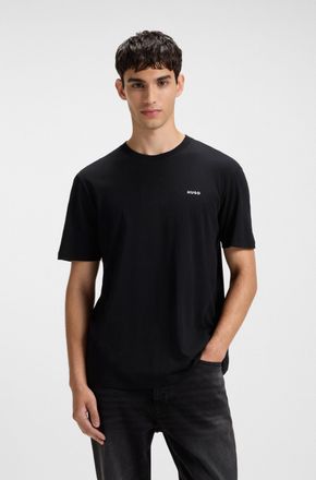 HUGO BOSS T-Shirt HUGO Dero, Herren, Gr. XXL, schwarz001, Single Jersey, Obermaterial: 100% Baumwolle, unifarben, regular fit normal, Rundhals, abgesteppte Kant