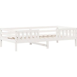 vidaXL Vidaxl - Estructura De Cama Sin Colch&oacute;n Madera Maciza Blanca 90x190 Cm