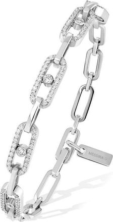 Messika Move Link Diamond Bracelet in White Gold at Nordstrom