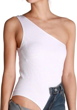 NikiBiki One Shoulder Bodysuit In White