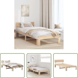 vidaXL Letto in pino - Struttura del letto Naturale 90 x 190 cm Pino massello