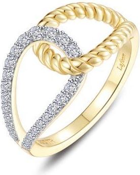 Lafonn Lovers Knot Pav&eacute; Simulated Diamond Ring in White at Nordstrom, Size 6