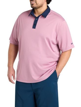 Reebok Big & Tall Contrast Solid Polo Shirt in Berry Chill at Nordstrom, Size Xx-Large