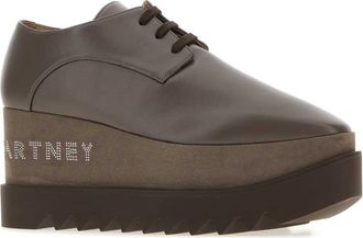 Stella McCartney Womens Mud Alter Mat Elyse Lace-Up Shoes Darktaupe Scarpe Stringate