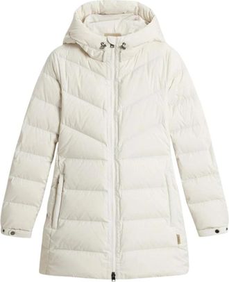 Woolrich Stijlvolle Shirley Jas voor Vrouwen - Dames - Winterjassen - Wit - L - Jassen