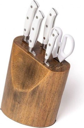 Arcos Juego Cocina Riviera Blanco - Juego Compuesto Por Los B&aacute;sicos Para Un Cocina Bien Equipada. Todo Organizado En Un Taco De Madera De Caucho Lacado En C