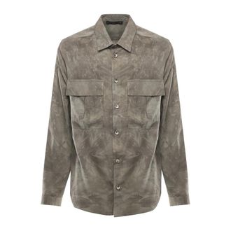 Giuliano Galiano Heren, Overhemden, Grijs, Maat: XL