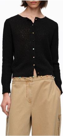 Bimba & Lola Straight Cardigan With Stones in Black at Nordstrom, Size Small Eu