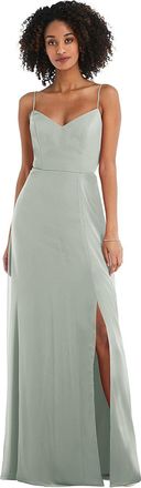 After Six Tie-Back Cutout Maxi Dress with Front Slit