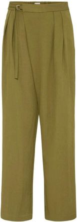 Ichi Ichi - Leslie Trouser - Dames - Broeken - Groen - Maat: XL Nylon