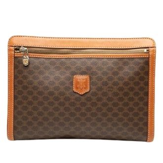 Celine Pre-owned Clutches, female, Brown, Size: ONE SIZE Pre-owned Canvas Clutch