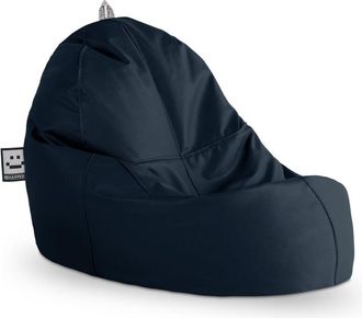 Happers Happers - Puff Lounge Polipiel para Exterior o Interior Azul Oscuro Único Azul Oscuro