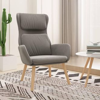 vidaXL Sill&oacute;n De Relax De Terciopelo Gris Claro Vidaxl