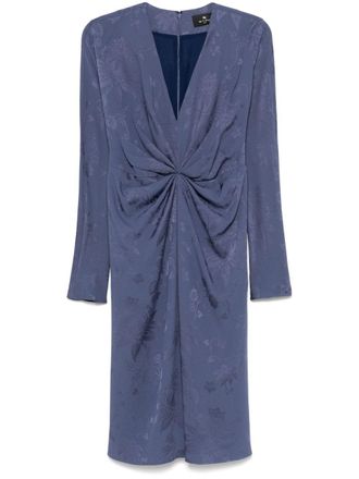 Etro Midi-jurk met jacquard - Blauw