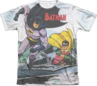 Gildan Batman Batboat Adult Poly/Cotton Short Sleeve Tee / T-Shirt