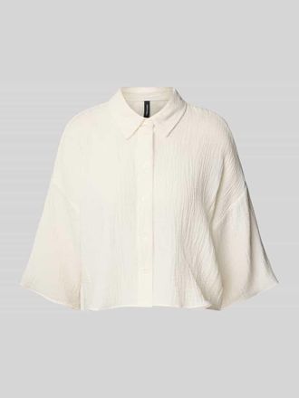 Vero Moda Loose Fit Hemdbluse aus reiner Baumwolle Modell NATALI in Weiss, Gr&ouml;&szlig;e XS